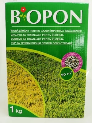 Биопон гранулиран тор против пожълтяване на тревата 1 кг